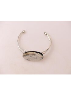 verstellbarer Armreifen mit echter Hornplatte 4 cm = Code B