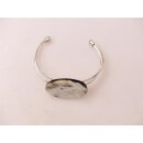 verstellbarer Armreifen mit echter Hornplatte 4 cm = Code B