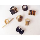 1 x Fingerringe stark reduziert echt Horn Farb- und Designmix gro&szlig;e Formen