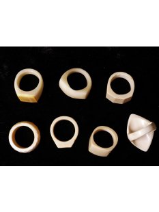 1 x Fingerringe stark reduziert echt Knochen Farb- und...