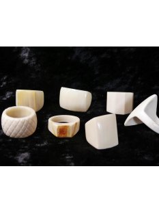 1 x Fingerringe stark reduziert echt Knochen Farb- und Designmix