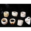 1 x Fingerringe stark reduziert echt Knochen Farb- und Designmix