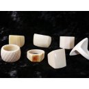 1 x Fingerringe stark reduziert echt Knochen Farb- und Designmix