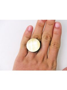 1 x Fingerringe verstellbar stark reduziert echte Hornplatte poliert Farb- und Designmix