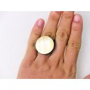 1 x Fingerringe verstellbar stark reduziert echte Hornplatte poliert Farb- und Designmix