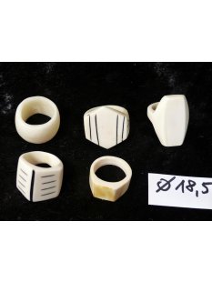 1 x Fingerringe stark reduziert echt Knochen Farb- und...