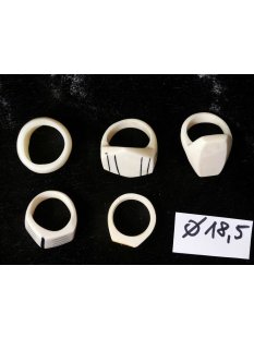 1 x Fingerringe stark reduziert echt Knochen Farb- und Designmix 18,5