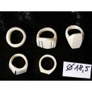 1 x Fingerringe stark reduziert echt Knochen Farb- und Designmix 18,5