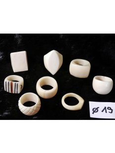 1 x Fingerringe stark reduziert echt Knochen Farb- und...