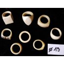 1 x Fingerringe stark reduziert echt Knochen Farb- und Designmix 19,0