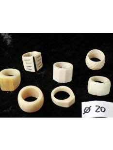 1 x Fingerringe stark reduziert echt Knochen Farb- und...