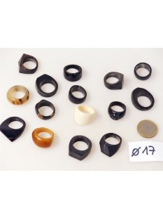 1 x Fingerringe stark reduziert echt Horn Farb- und...