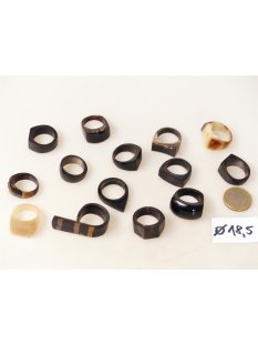 1 x Fingerringe stark reduziert echt Horn Farb- und...