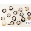 1 x Fingerringe stark reduziert echt Horn Farb- und Designmix kleine Formen 18,5