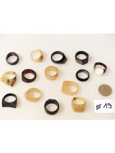 1 x Fingerringe stark reduziert echt Horn Farb- und...