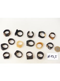 1 x Fingerringe stark reduziert echt Horn Farb- und...