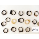 1 x Fingerringe stark reduziert echt Horn Farb- und Designmix kleine Formen 19,5