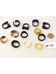 1 x Fingerringe stark reduziert echt Horn Farb- und...