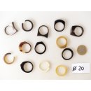 1 x Fingerringe stark reduziert echt Horn Farb- und Designmix kleine Formen 20,0