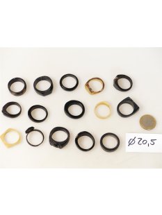 1 x Fingerringe stark reduziert echt Horn Farb- und...