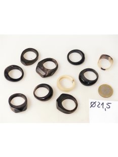 1 x Fingerringe stark reduziert echt Horn Farb- und...