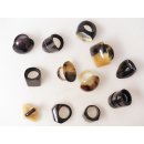 1 x Fingerringe stark reduziert echt Horn Farb- und Designmix gro&szlig;e Formen 16,5