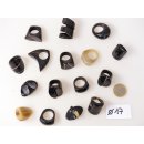 1 x Fingerringe stark reduziert echt Horn Farb- und Designmix gro&szlig;e Formen 17,0