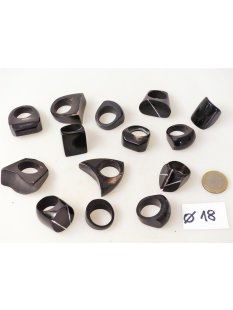 1 x Fingerringe stark reduziert echt Horn Farb- und...