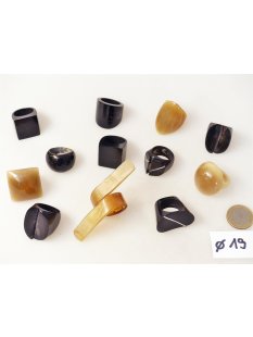 1 x Fingerringe stark reduziert echt Horn Farb- und...