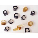 1 x Fingerringe stark reduziert echt Horn Farb- und Designmix gro&szlig;e Formen 19,0