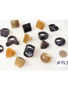 1 x Fingerringe stark reduziert echt Horn Farb- und...