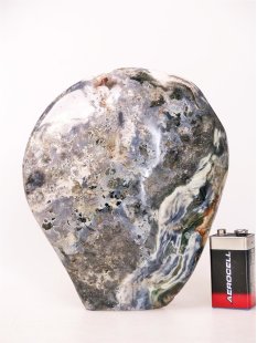 JaS45 Skulptur Freeform polychromer Madagaskar Jaspis 15...