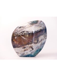 JaS49 Skulptur Freeform polychromer Madagaskar Jaspis 11...