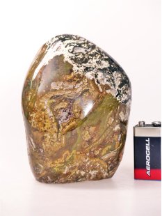 JaS52 Skulptur Freeform polychromer Madagaskar Jaspis...