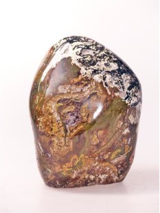 JaS52 Skulptur Freeform polychromer Madagaskar Jaspis...