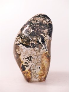 JaS52 Skulptur Freeform polychromer Madagaskar Jaspis 11,5 cm 950 g