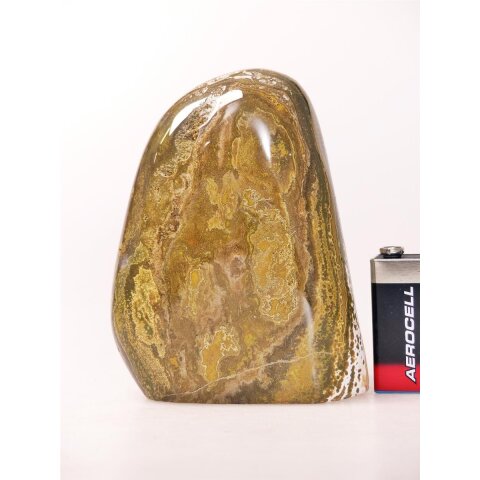 JaS56 Skulptur Freeform polychromer Madagaskar Jaspis 10,5 cm 550 g