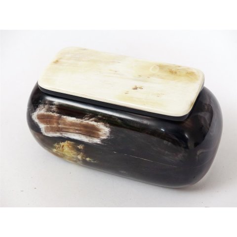 Horn Dose Tabak 10 cm  30% reduziert