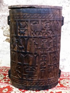 AF18 Hova Blocktruhe No.3 mit Deckel Bohnenfass Vorratsr&ouml;hre 60 cm 1955