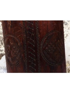 AF19 Betsileo Blocktruhe No.4 mit Deckel Vorratsr&ouml;hre Nahrungsmittelfa&szlig; 80 cm 1970