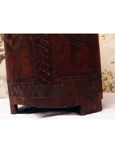 AF19 Betsileo Blocktruhe No.4 mit Deckel Vorratsr&ouml;hre Nahrungsmittelfa&szlig; 80 cm 1970