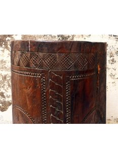 AF19 Betsileo Blocktruhe No.4 mit Deckel Vorratsr&ouml;hre Nahrungsmittelfa&szlig; 80 cm 1970