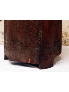 AF19 Betsileo Blocktruhe No.4 mit Deckel Vorratsr&ouml;hre Nahrungsmittelfa&szlig; 80 cm 1970