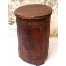 AF19 Betsileo Blocktruhe No.4 mit Deckel Vorratsr&ouml;hre Nahrungsmittelfa&szlig; 80 cm 1970