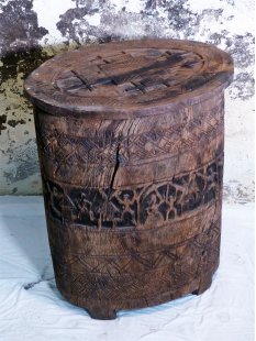 AF21 Hova Blocktruhe No.6 mit Deckel Vorratsr&ouml;hre 80 cm 1960