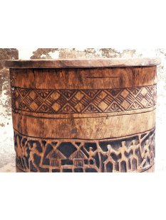 AF21 Hova Blocktruhe No.6 mit Deckel Vorratsr&ouml;hre 80 cm 1960