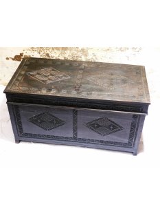 AF23 W&auml;scheTruhe No.8 der Zafimaniry 100 x 50 x 50 cm ca. 1980