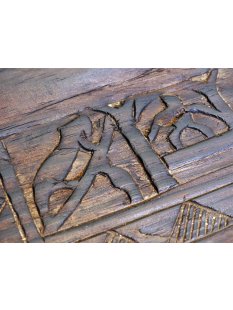 AF26 Hova Blocktruhe No.9 mit Deckel  Reliquientruhe 83 cm 1950