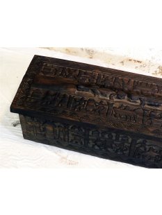 AF26 Hova Blocktruhe No.9 mit Deckel  Reliquientruhe 83 cm 1950