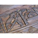 AF26 Hova Blocktruhe No.9 mit Deckel  Reliquientruhe 83 cm 1950